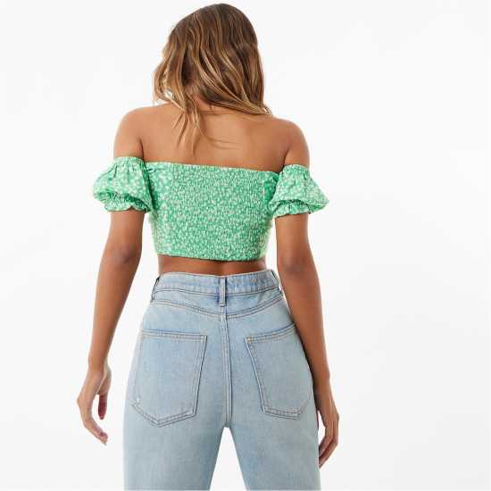 Дамски ризи и тениски Jack Wills Off Shoulder Crop Top Jack Wills Off Shoulder Crop Top Дамски ризи и тениски