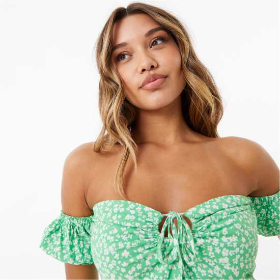 Дамски ризи и тениски Jack Wills Off Shoulder Crop Top Jack Wills Off Shoulder Crop Top Дамски ризи и тениски