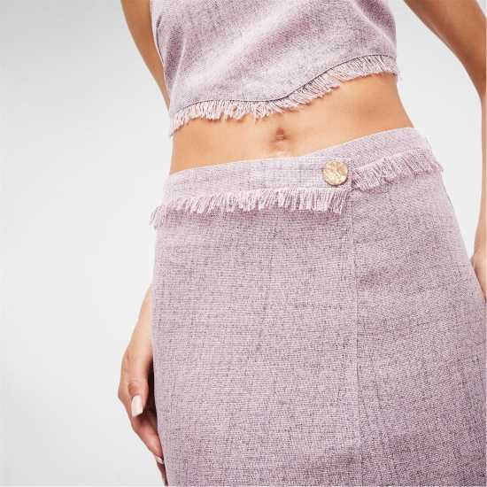 Petite Co Ord Boucle Frayed Hem Mini Skirt  Дамско облекло плюс размер