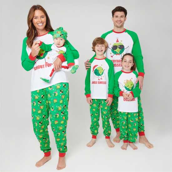 Linea Unisex Baby Family Christmas Sprout Sleepsuit  