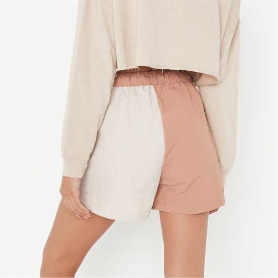 Шорти С Връв Colourblock Windbreaker Drawstring Shorts  - Дамски къси панталони