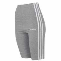 Adidas Дамски Шорти Essential 3 Stripe Shorts Womens Grey Дамски къси панталони