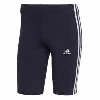 Adidas Дамски Шорти Essentials 3 Stripe Biker Shorts Womens Легендарна чернина Дамски къси панталони