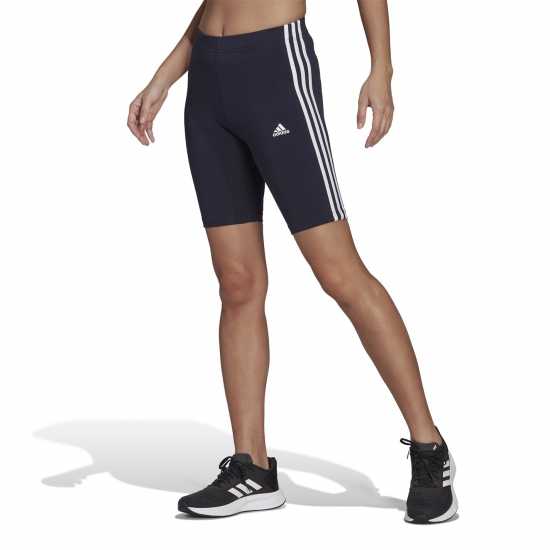 Adidas Дамски Шорти Essentials 3 Stripe Biker Shorts Womens Легендарна чернина Дамски къси панталони