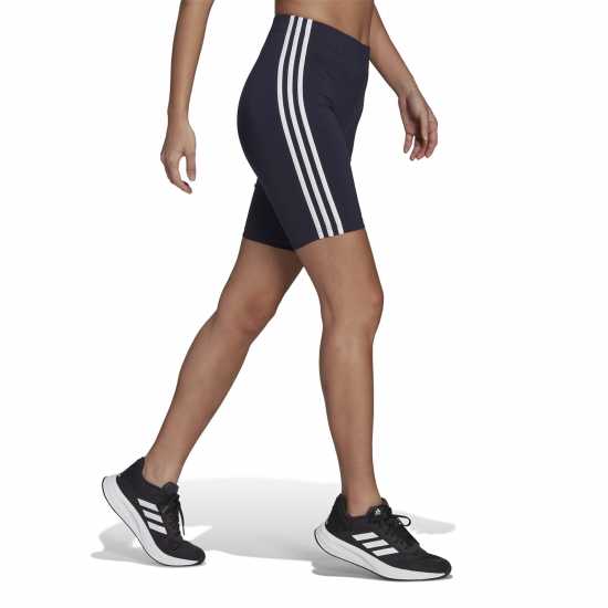 Adidas Дамски Шорти Essentials 3 Stripe Biker Shorts Womens Легендарна чернина Дамски къси панталони