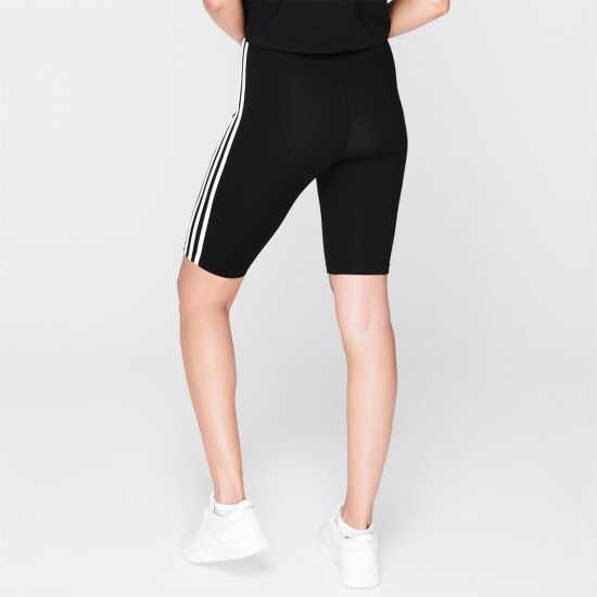 Adidas Дамски Шорти Essentials 3 Stripe Biker Shorts Womens Черно/Бяло Дамски къси панталони