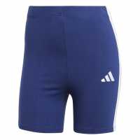 Adidas Дамски Шорти Essentials 3 Stripe Biker Shorts Womens Морска синьо Дамски къси панталони