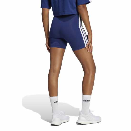 Adidas Дамски Шорти Essentials 3 Stripe Biker Shorts Womens Морска синьо Дамски къси панталони