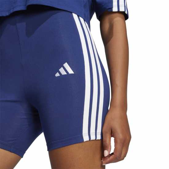 Adidas Дамски Шорти Essentials 3 Stripe Biker Shorts Womens Морска синьо Дамски къси панталони