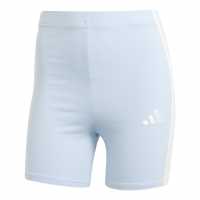 Adidas Дамски Шорти Essentials 3 Stripe Biker Shorts Womens Свети синьо Дамски къси панталони