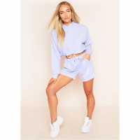Missy Empire Jersey Casual Shorts Сиренево Дамски къси панталони