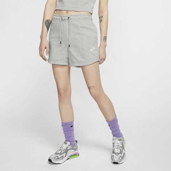 Nike Дамски Шорти Sportswear Essential French Terry Shorts Womens Сиво Дамски къси панталони