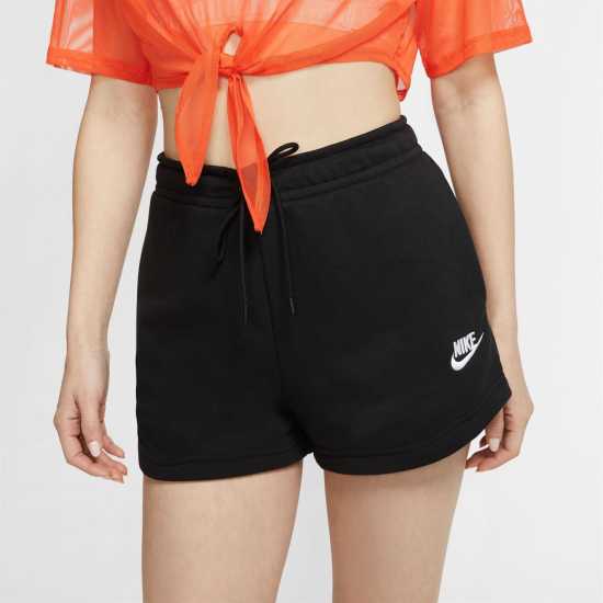 Nike Дамски Шорти Sportswear Essential French Terry Shorts Womens Black Дамски къси панталони