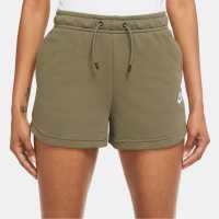 Nike Дамски Шорти Sportswear Essential French Terry Shorts Womens Olive Дамски къси панталони