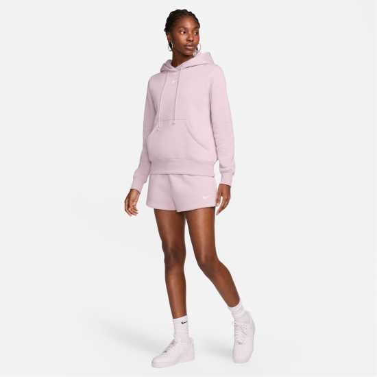 Nike Дамски Шорти Sportswear Essential French Terry Shorts Womens Plaitnum Violet Дамски къси панталони