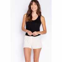 Salvage Ribbed Short Beige Дамски къси панталони