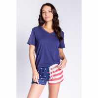 Salvage Rad White & Blue Short  Дамски къси панталони