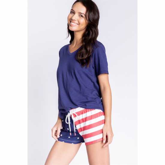 Salvage Rad White & Blue Short  Дамски къси панталони