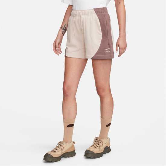 Nike Air Women's Mid-Rise Fleece Shorts Fossil Stone Дамски къси панталони