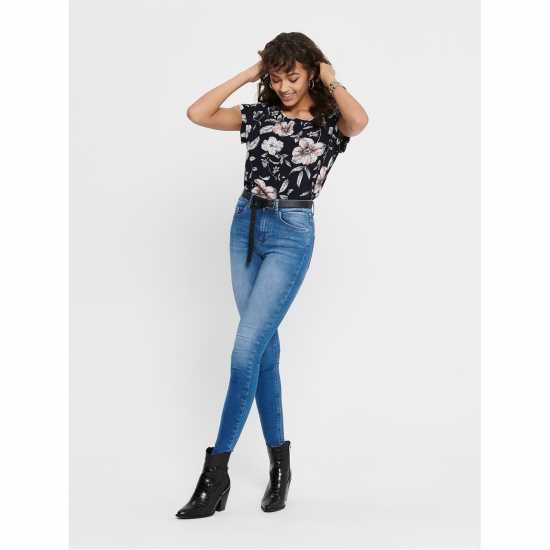 Десенирани Шорти Only Vic All Over Print Short-Sleeve Blouse Нощно небе 