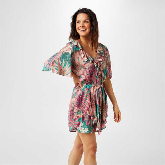 Biba Summer Playsuit Тропическо животно Дамски къси панталони