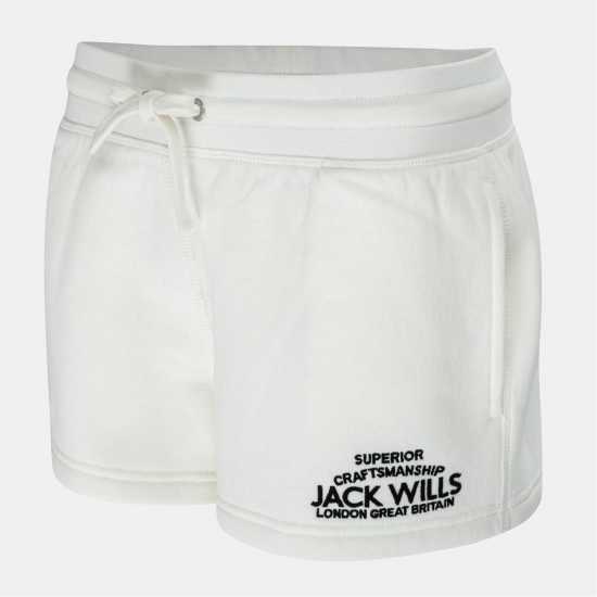 Jack Wills Bea Sweatshorts Vintage White 