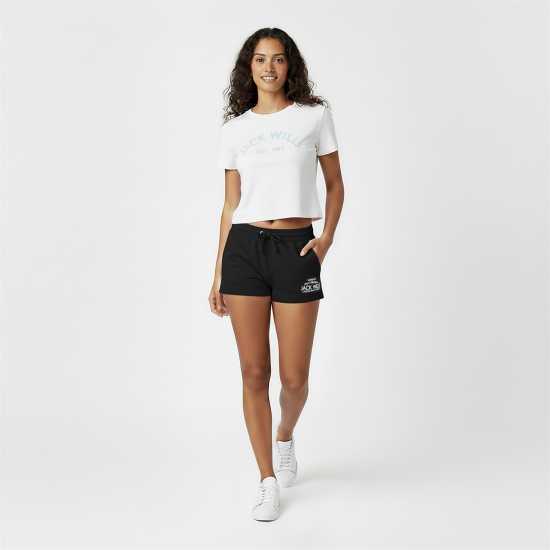 Jack Wills Bea Sweatshorts Черно Дамски къси панталони