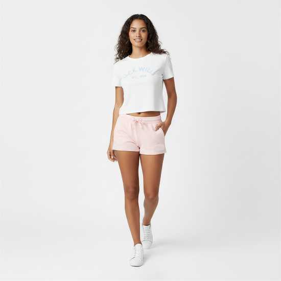 Jack Wills Bea Sweatshorts Меко розово Дамски къси панталони