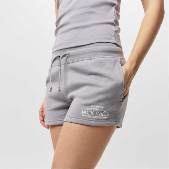 Jack Wills Bea Sweatshorts Мъгла Дамски къси панталони