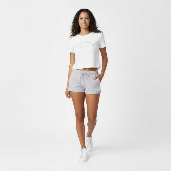 Jack Wills Bea Sweatshorts Мъгла Дамски къси панталони