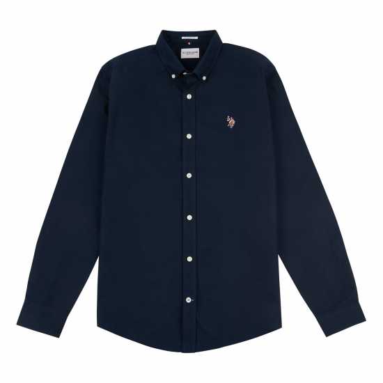 Us Polo Assn Oxford Ls Shirt Sn00 Морска синьо Мъжки ризи