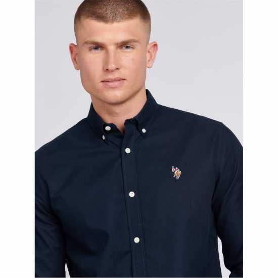 Us Polo Assn Oxford Ls Shirt Sn00 Морска синьо Мъжки ризи