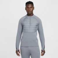 Nike Academy Winter Warrior Men's Therma-Fit 1/2-Zip Soccer Top Grey/Silver 