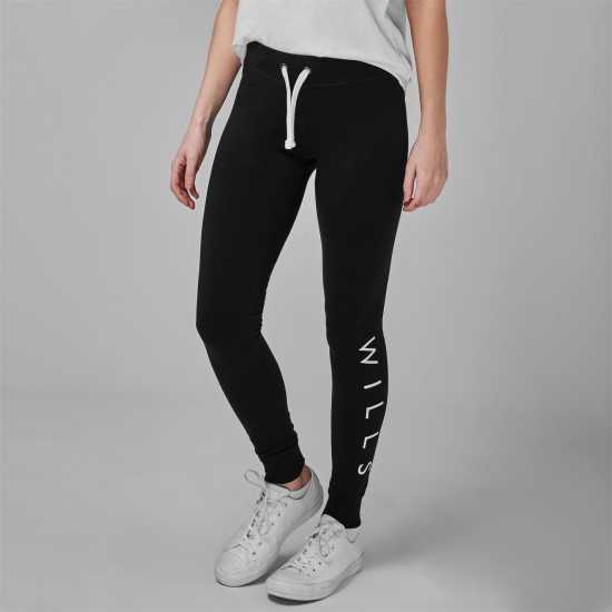 Дамски долнища на анцуг Jack Wills Lingham Wills Logo Joggers Черно Jack Wills Lingham Wills Logo Joggers Черно Дамски долнища на анцуг