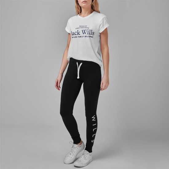 Дамски долнища на анцуг Jack Wills Lingham Wills Logo Joggers Черно Jack Wills Lingham Wills Logo Joggers Черно Дамски долнища на анцуг