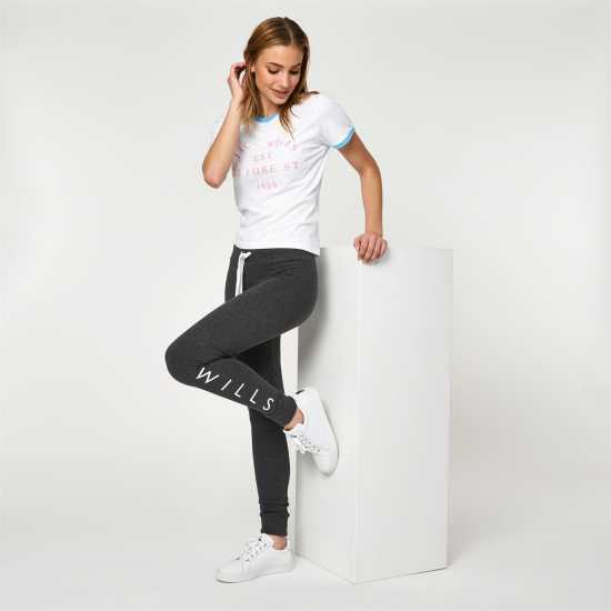 Дамски долнища на анцуг Jack Wills Lingham Wills Logo Joggers Чарк Марл Jack Wills Lingham Wills Logo Joggers Чарк Марл Дамски долнища на анцуг