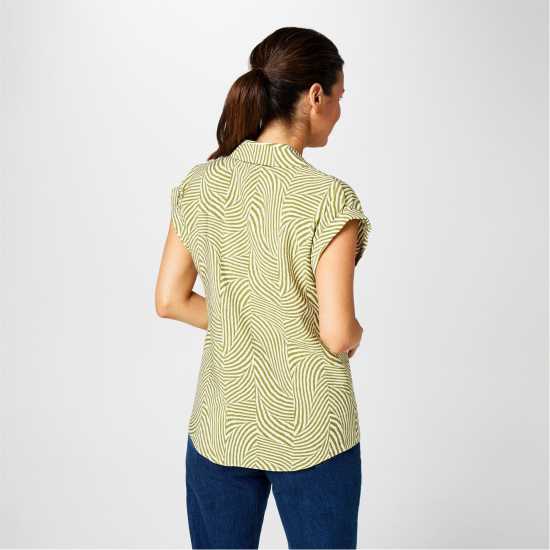 Дамски ризи и тениски Biba Button Through Shirt Зелена шахматка Biba Button Through Shirt Зелена шахматка Дамски ризи и тениски