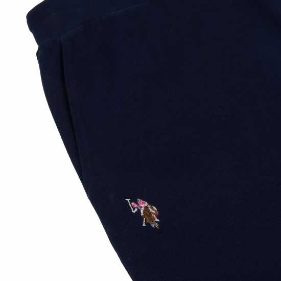 Us Polo Assn Logo Loopback Cotton Joggers Navy Blazer Дамски долнища на анцуг