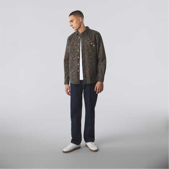 Pretty Green Men's Anniversary Paisley Long-Sleeve Patterned Shirt  