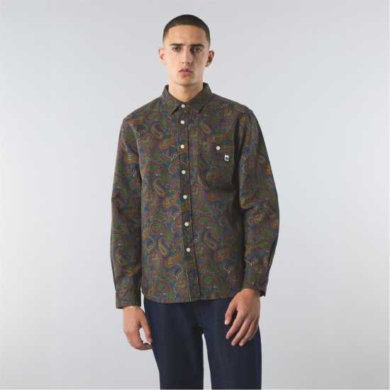 Pretty Green Men's Anniversary Paisley Long-Sleeve Patterned Shirt  