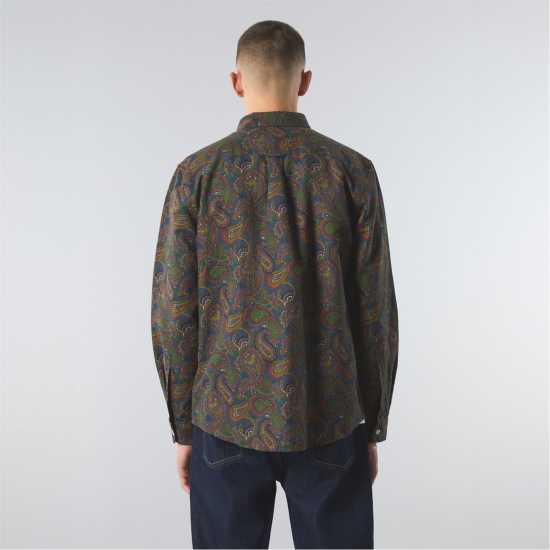 Pretty Green Men's Anniversary Paisley Long-Sleeve Patterned Shirt  