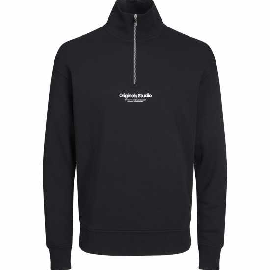 Jack And Jones Jorvester Zip Sweatshirt Черно Мъжки полар