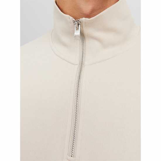 Jack And Jones Jorvester Zip Sweatshirt Лунна лъчина Мъжки полар