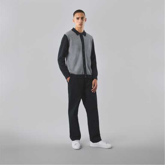 Pretty Green Men's Roxy Long-Sleeve Plain Shirt Черно Pretty Green Men's Roxy Long-Sleeve Plain Shirt Черно