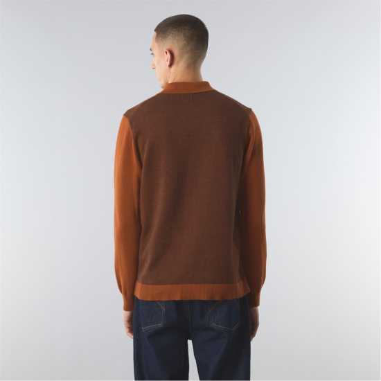 Pretty Green Men's Roxy Long-Sleeve Plain Shirt Оранжево 