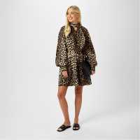 Biba Balloon Sleeve Dress  Дамски поли и рокли