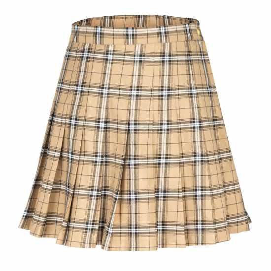 Дамски къси панталони Fabric Pleated Checked Skort Fabric Pleated Checked Skort Дамски къси панталони