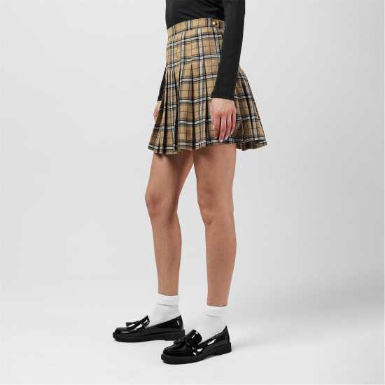 Дамски къси панталони Fabric Pleated Checked Skort Fabric Pleated Checked Skort Дамски къси панталони