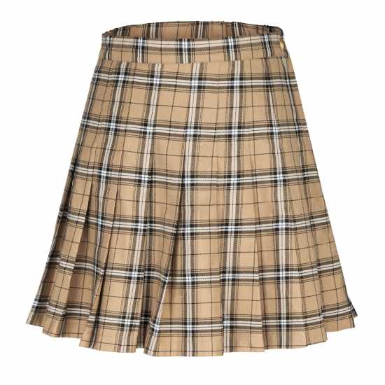 Дамски къси панталони Fabric Pleated Checked Skort Fabric Pleated Checked Skort Дамски къси панталони