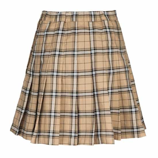 Дамски къси панталони Fabric Pleated Checked Skort Fabric Pleated Checked Skort Дамски къси панталони